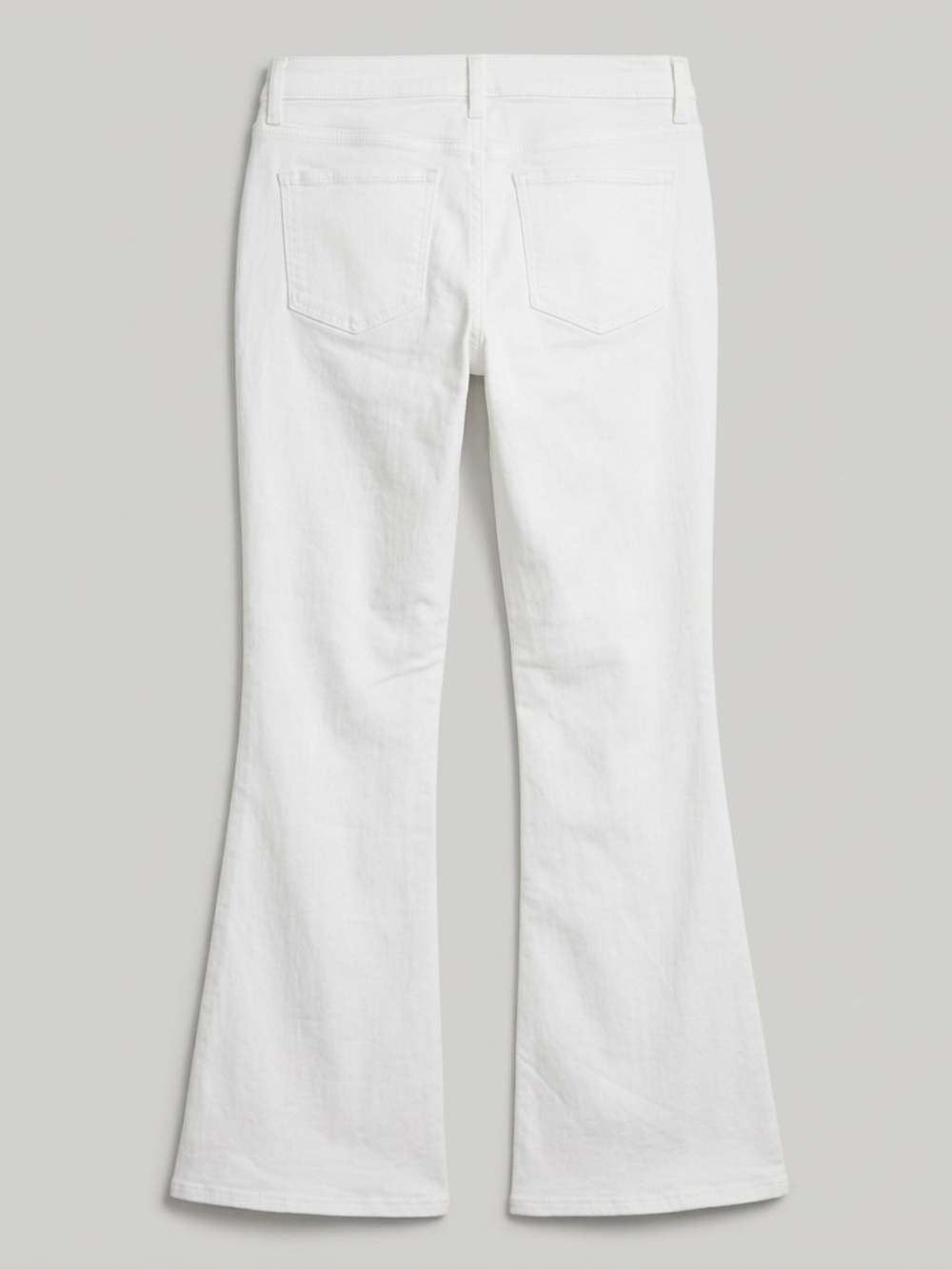 Old Navy WOMENS SIZE 14 White Micro Flare Wide-Leg Mid Rise Stretch Denim Jeans - Picture 2 of 6